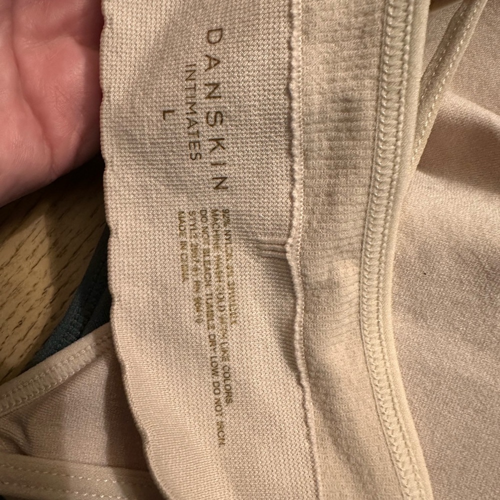 Danskin Ribbed Seamless Bralette Set — Green, Cream, Brown - Picture 3 of 4